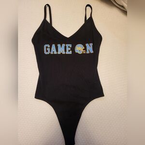 Pink by Victoria Secret UCLA Stylish black bodysuit new